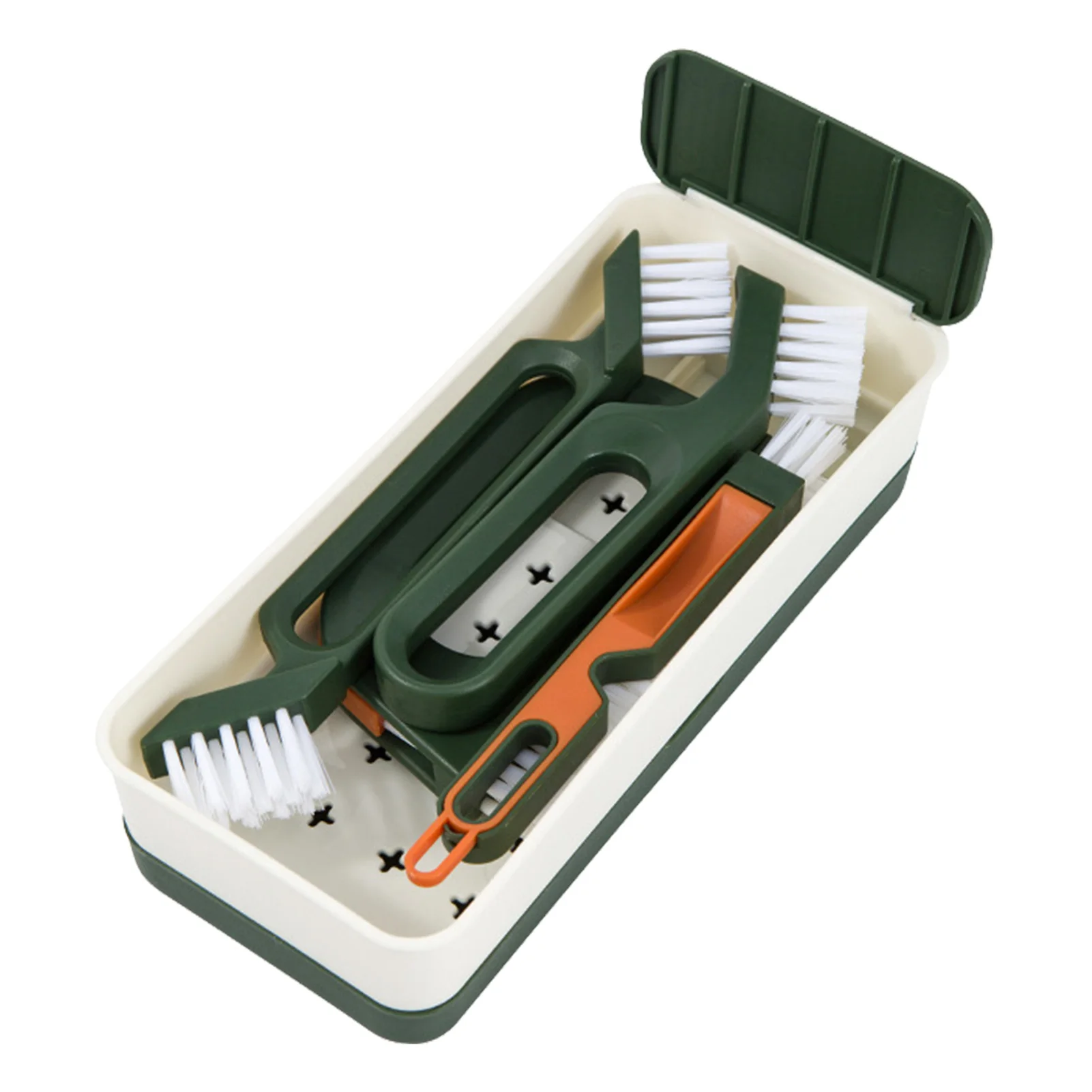 

4 Pieces Household Cleaning Brush Set Multifunctional Window Crevice Brush Hard Bristles Bathroom Cleaning Supplies For Narrow