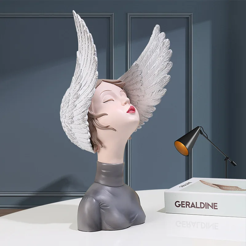 

Dream Girl,Statue,Creative Sculpture,Desk Decoration,Decorative Figurine Miniature,Modern Style,Home Decoration,Size 39*19*15cm