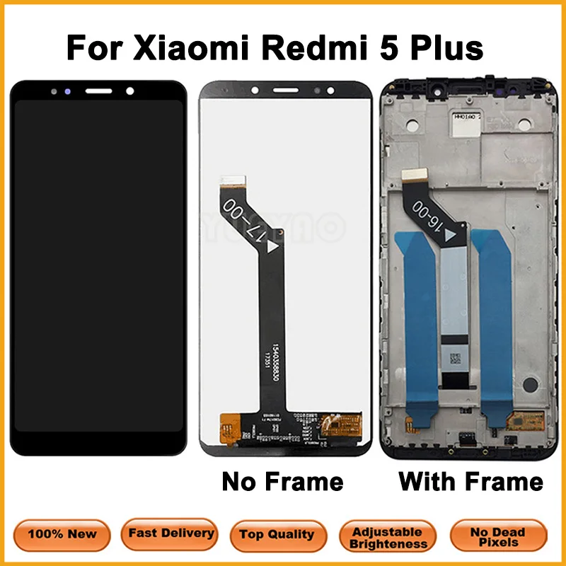 ЖК-дисплей для Xiaomi Redmi 5 Plus с сенсорным экраном и дигитайзером в сборе сменный