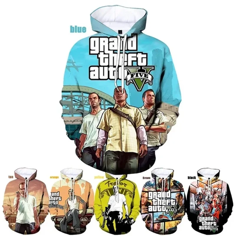 

3d Print Hot Game Grand Theft Auto Vice City Graphic Hoodies For Men Men Women Casual Oversized Pullovers Sweatshirts Streetwear