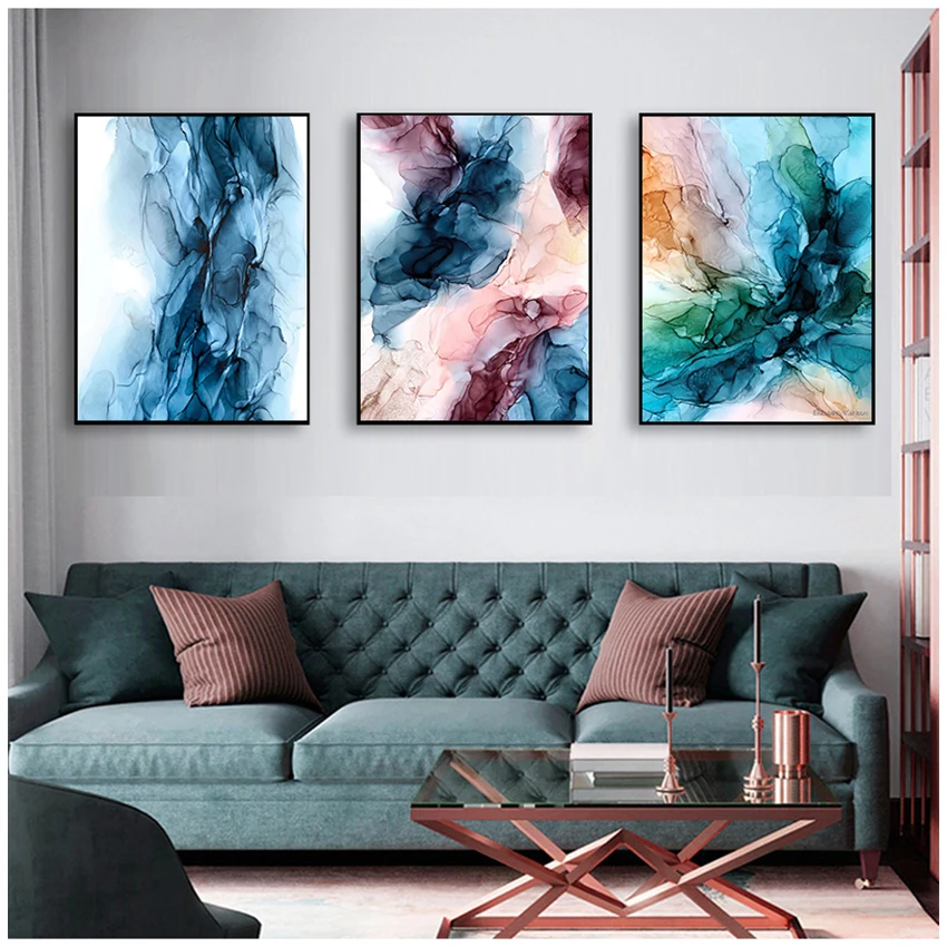 

Nordic Poster Print Contemporary Creative Picture Living Room Decoration Abstract Cloud Canvas Painting Colorful Wall Art