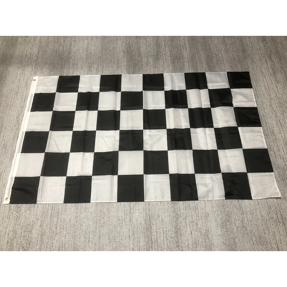 Черно-белый клетчатый гоночный флаг 3х5 футов