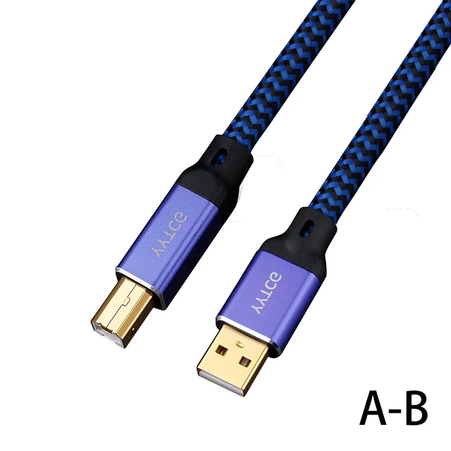 YYTCG Hifi USB-кабель DAC A-B A-C A-A Alpha 6N OCC Digital AB Audio от A до B, высококачественный кабель передачи данных типа A до типа B Hifi