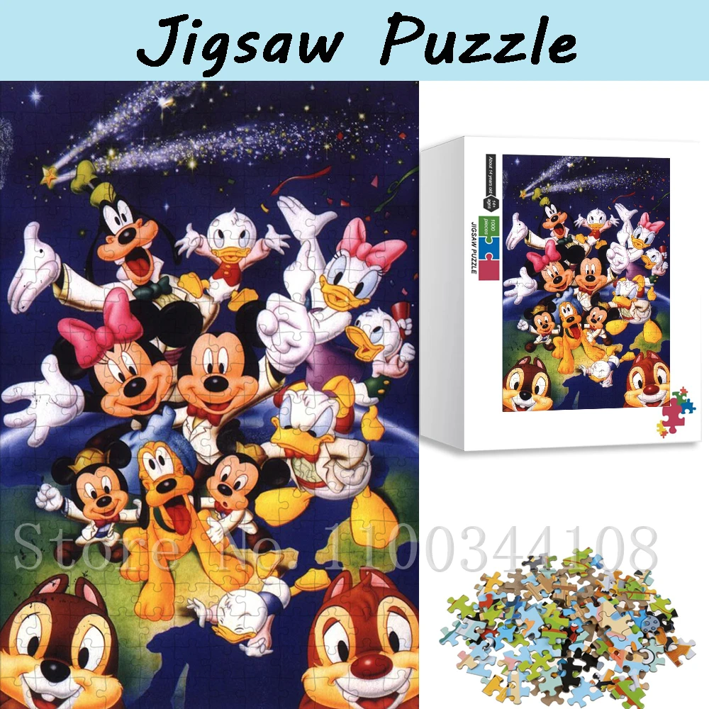 Пазлы Disney с Микки Маусом и друзьями для детей подарки на день рождения персонажи