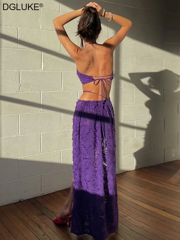 Женский комплект из укороченного топа и юбки макси Элегантный Летний Пляжный