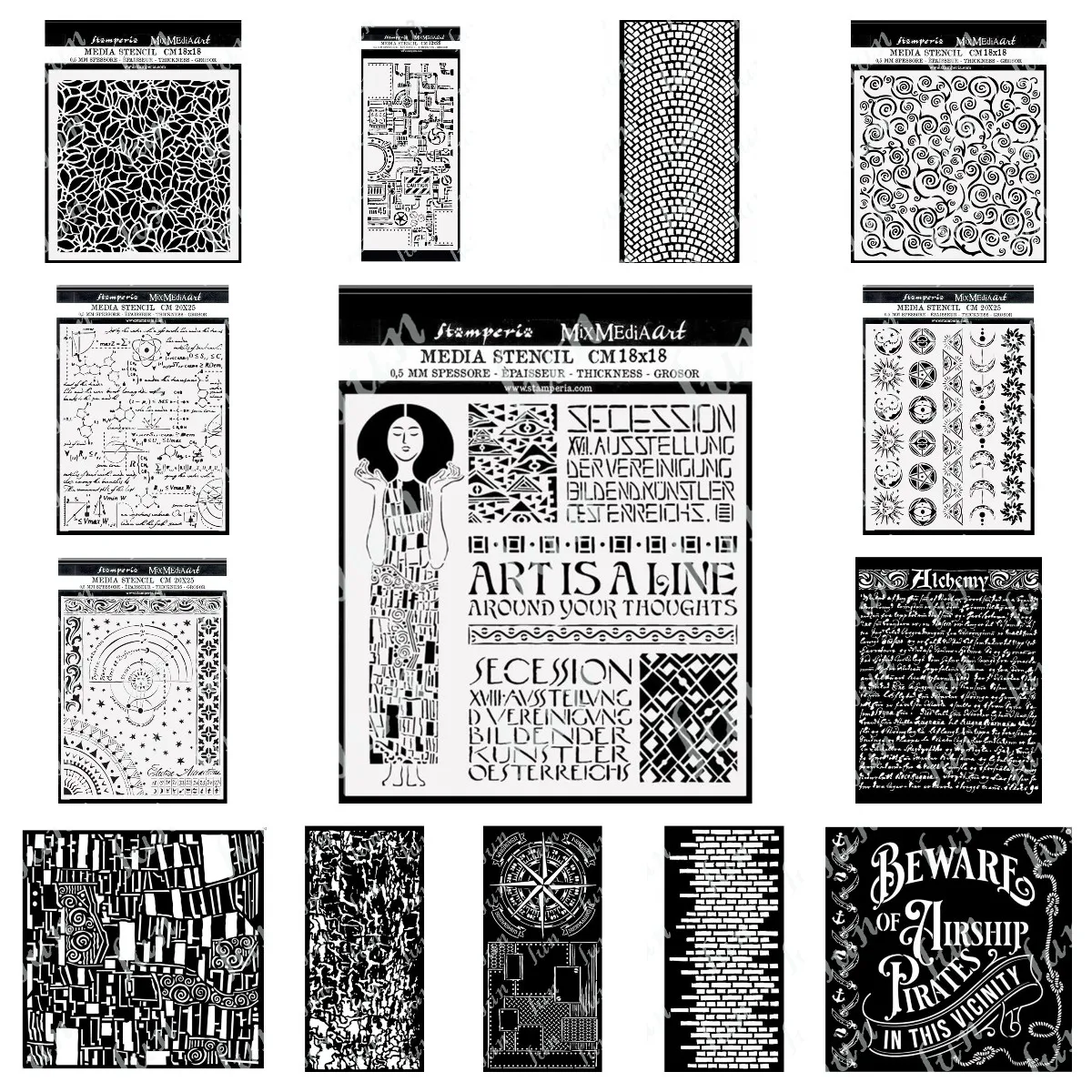 

DIY Square Cracks Spiral Flower Pattern Symbols Borders Planet Chart Formulas Drawing Stencils Make Paper Cards Background Decor