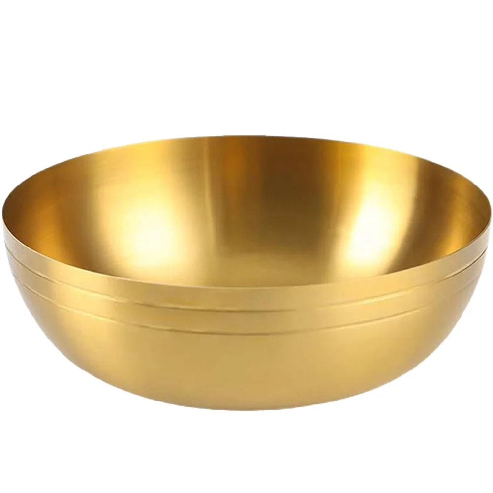 

Gold Home Soup Bowl Kitchen Supply Baby Eating Food Storage Container Simple Rice Holder Household