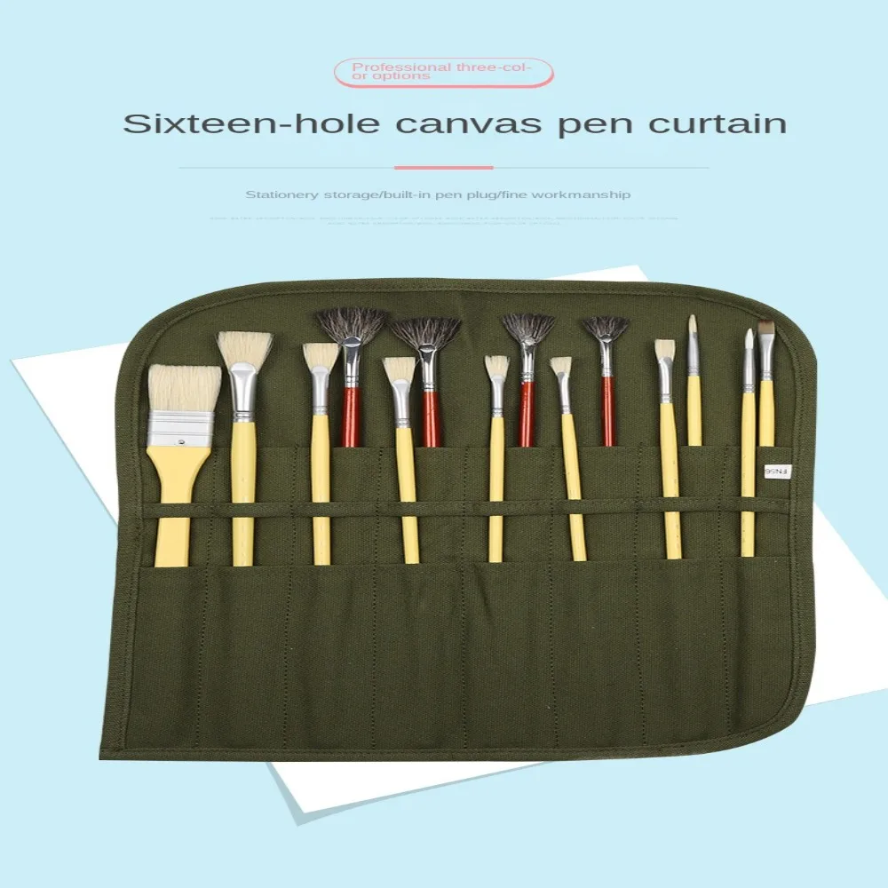 Лидер продаж Холщовая Сумка для кистей чехлы ручек сумка рисования акварелью