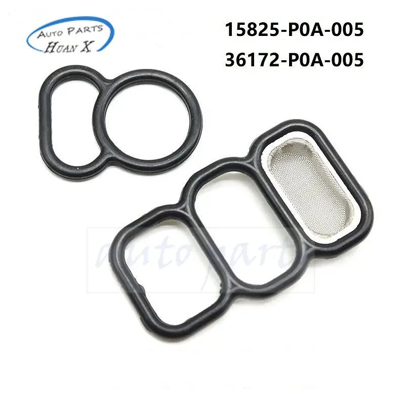 

5pairs 15825-P0A-015 36172-P0A-005 Head Cylinder VTEC Solenoid Gasket Spool Valve Filter 15825-P0A-005 For Honda Accord Odyssey