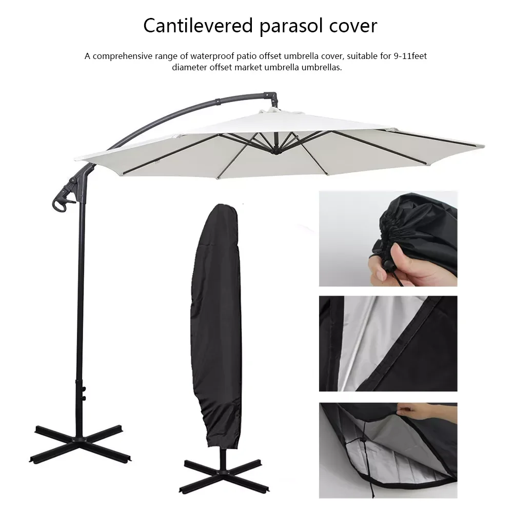 

Waterproof Oxford Cloth Outdoor Sunshade Umbrella Cover Garden Weatherproof Patio Cantilever Parasol Rain Cover Accessories