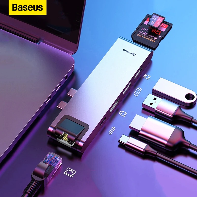 

USB-хаб Baseus, совместимый с USB 3,0, HDMI, для MacBook Pro Air