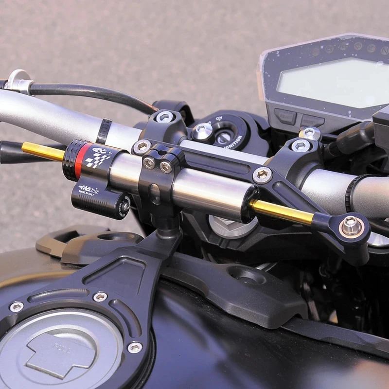 Фото Универсальный карбоновый стабилизатор руля для мотоциклов Kawasaki Z750 Z800 Z900 Z1000 ER6N ZX-6R и BMW №5