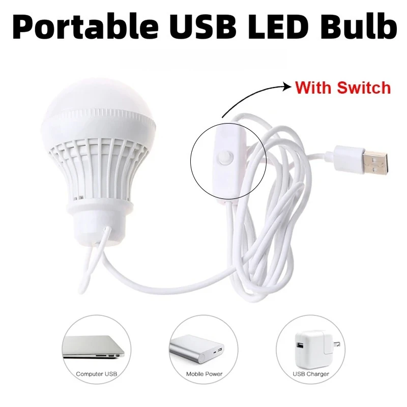 

Портативная USB лампа 3/5/7Вт