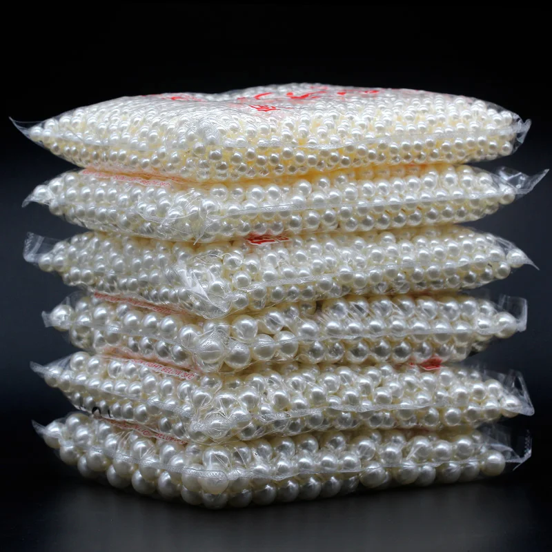 

High bright 4-20mm cream/white ABS Imitation pearl No Hole Round loose pearl beads for jewelry findings making DIY accessories
