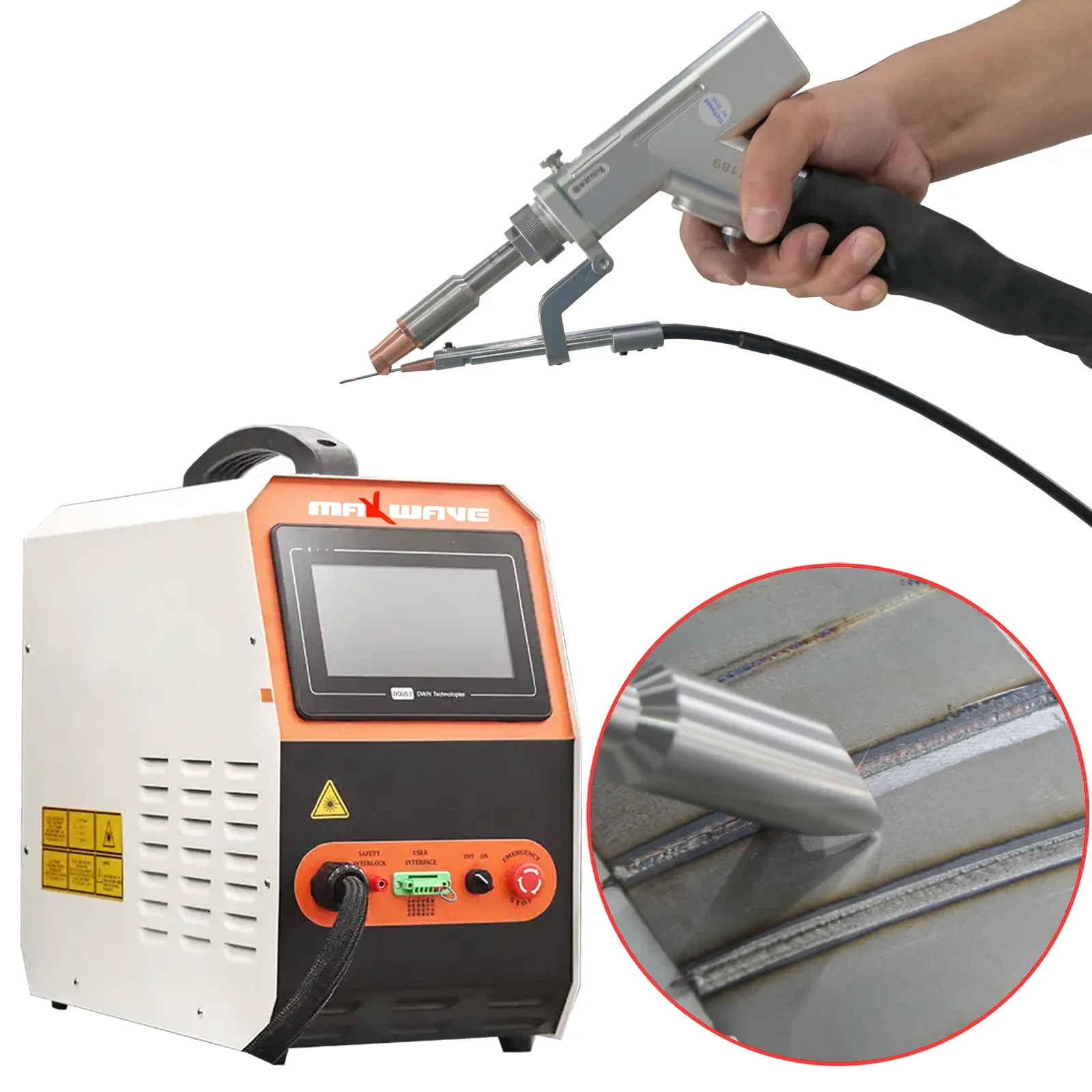 MAXWAVE волоконно-лазерная сварка резки ручная машина 1000w 1500w 2000w 1068nm для