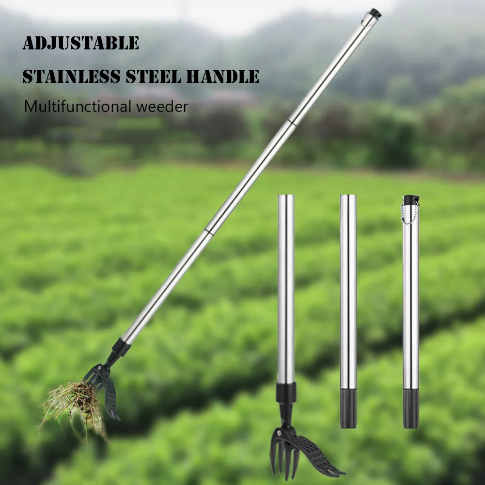 Claw Foot Pedal Weed Puller Weeding Head Stand Up Digging Weeder Lawn Grass Root Remover Grass Digging Weeder Gardening