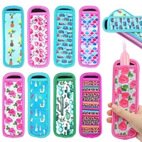 16pcs popsicle sleeves reusable freezer pop holders keep cooler popsicle covers ice cream bar bag for kids teens