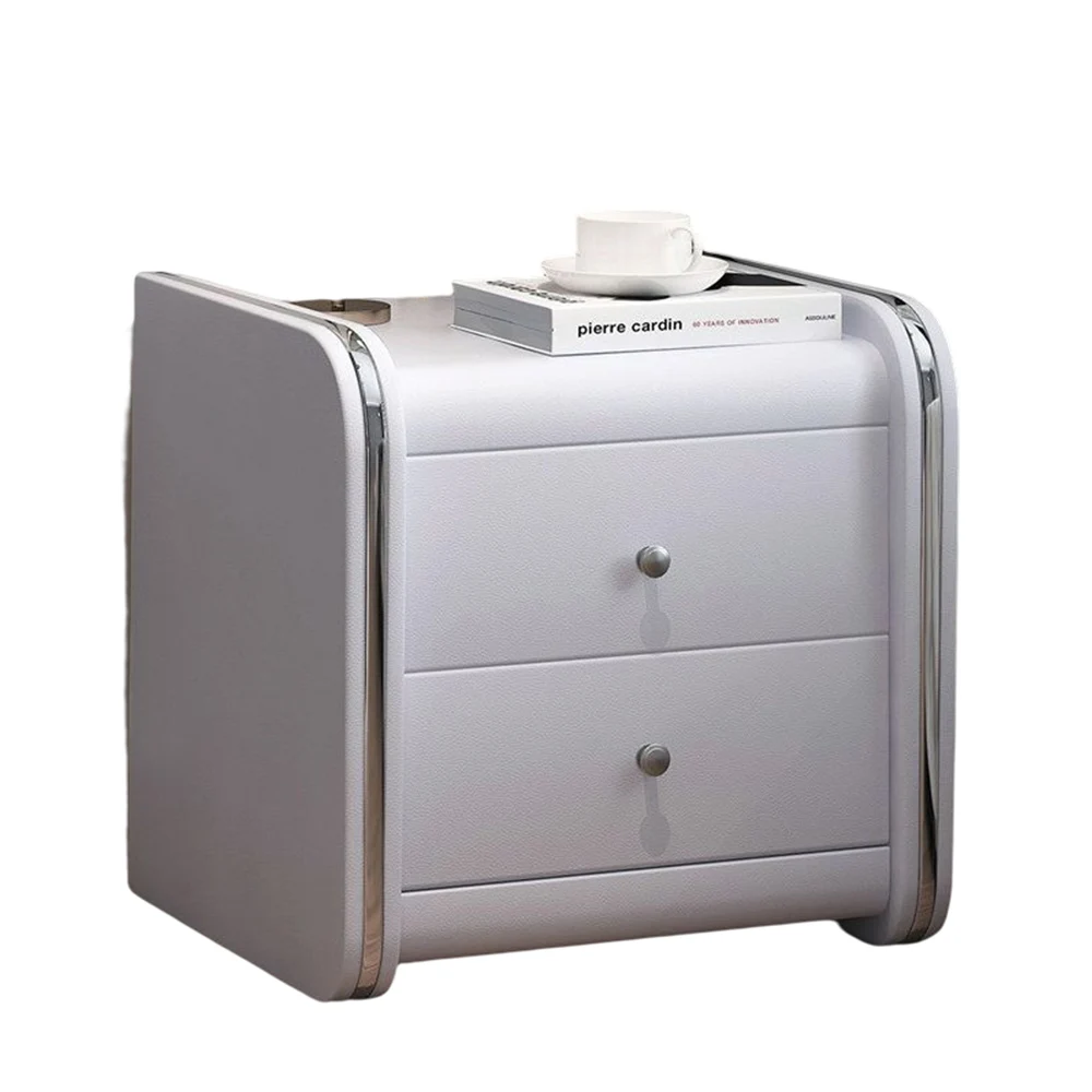 

Plate Type Bedside Table Bedroom Nightstand Furnitures Storage Installation Practical European Style Adults Application