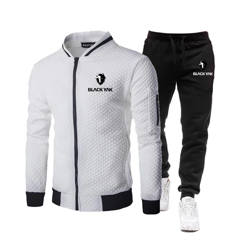 

2023 Black Yak Spring Autumn men's sportswear suit baseball uniform sweatpants suit men's sportswear running baseball jacket
