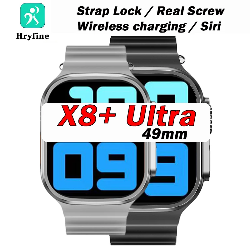 

Смарт-часы X8 + Ultra IWO Ultra 49 мм, часы серии 8, Bluetooth, звонки, для женщин и мужчин