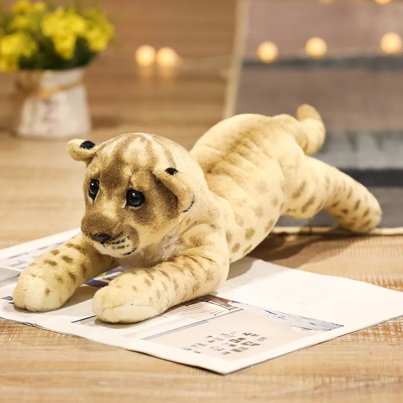 

big plush lion toy high quality soft lying lion doll children' s birthday gift about 58cm