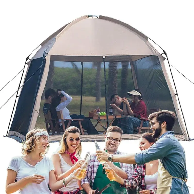 Tent With Netting -up Screen Room Tent With Mesh Side Walls -up Screen Room Accommodates 6-8 People For Sunscreen Picnic