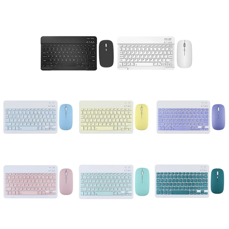 

10 дюймов Bluetooth-совместимая клавиатура и мышь для планшетов, телефонов, компьютеров
