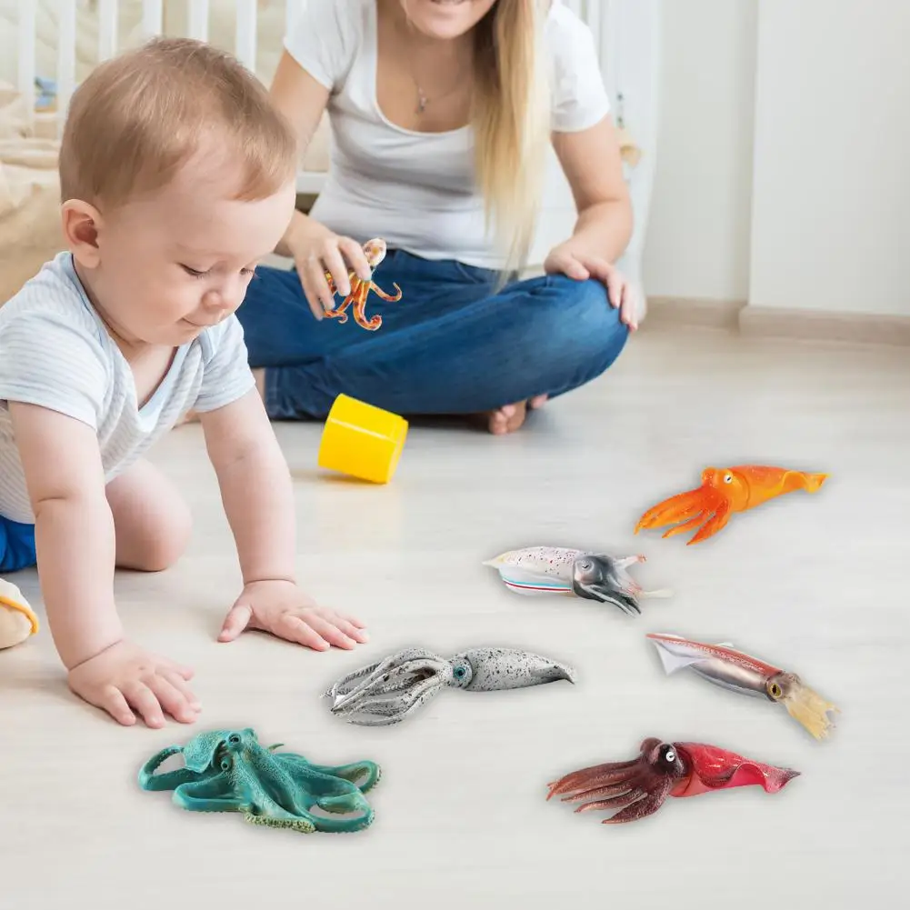 

Cute Educational Toy Belemnite Sea Life Statue Figurine Desktop Decoration Children Gift Sea Life Statue Mollusca Model