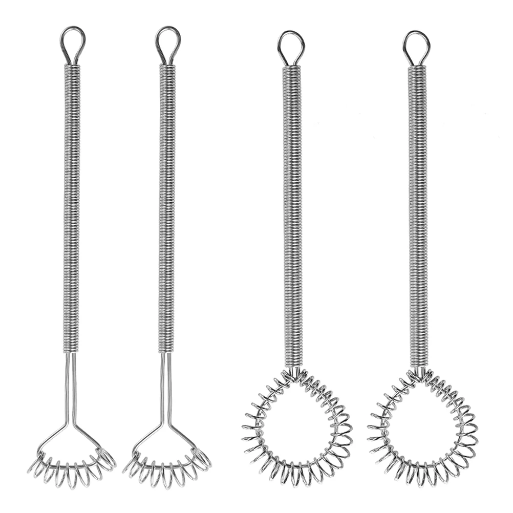 

4 Pcs Danish Dough Whisk Handheld Whisk Spring Egg Beater Hand Blender Spring Stirrer Tool Chocolate Whisk Egg Mixers