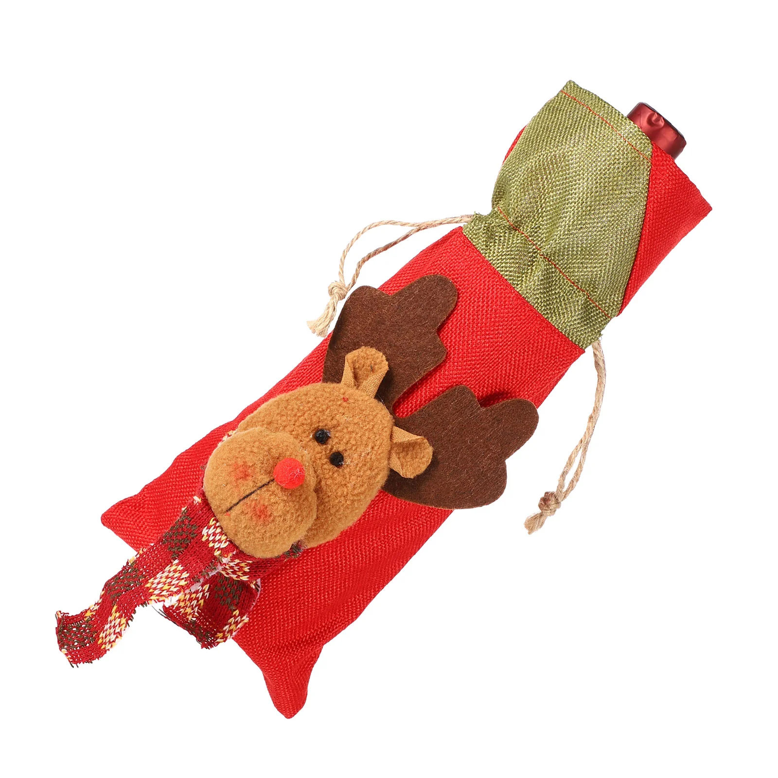 

Bottle Christmascover Covers Xmasred Champagne Gift Gnome Sets Pouch Mini Dress Decor Party Decorations Cutlery Case Holders