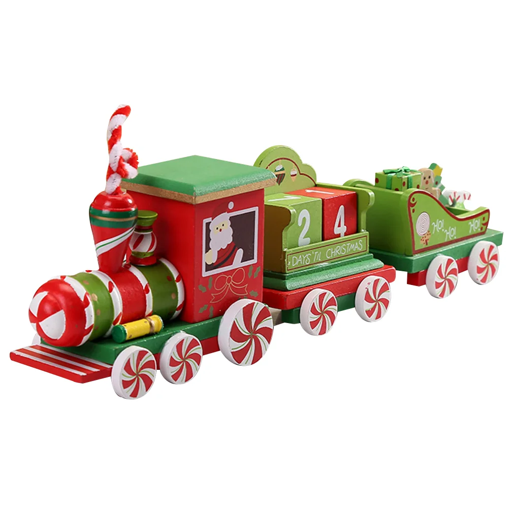 

Christmas Countdown Calendar Train Ornament Kitchen Cabinet Decor Xmas Elements Decoration