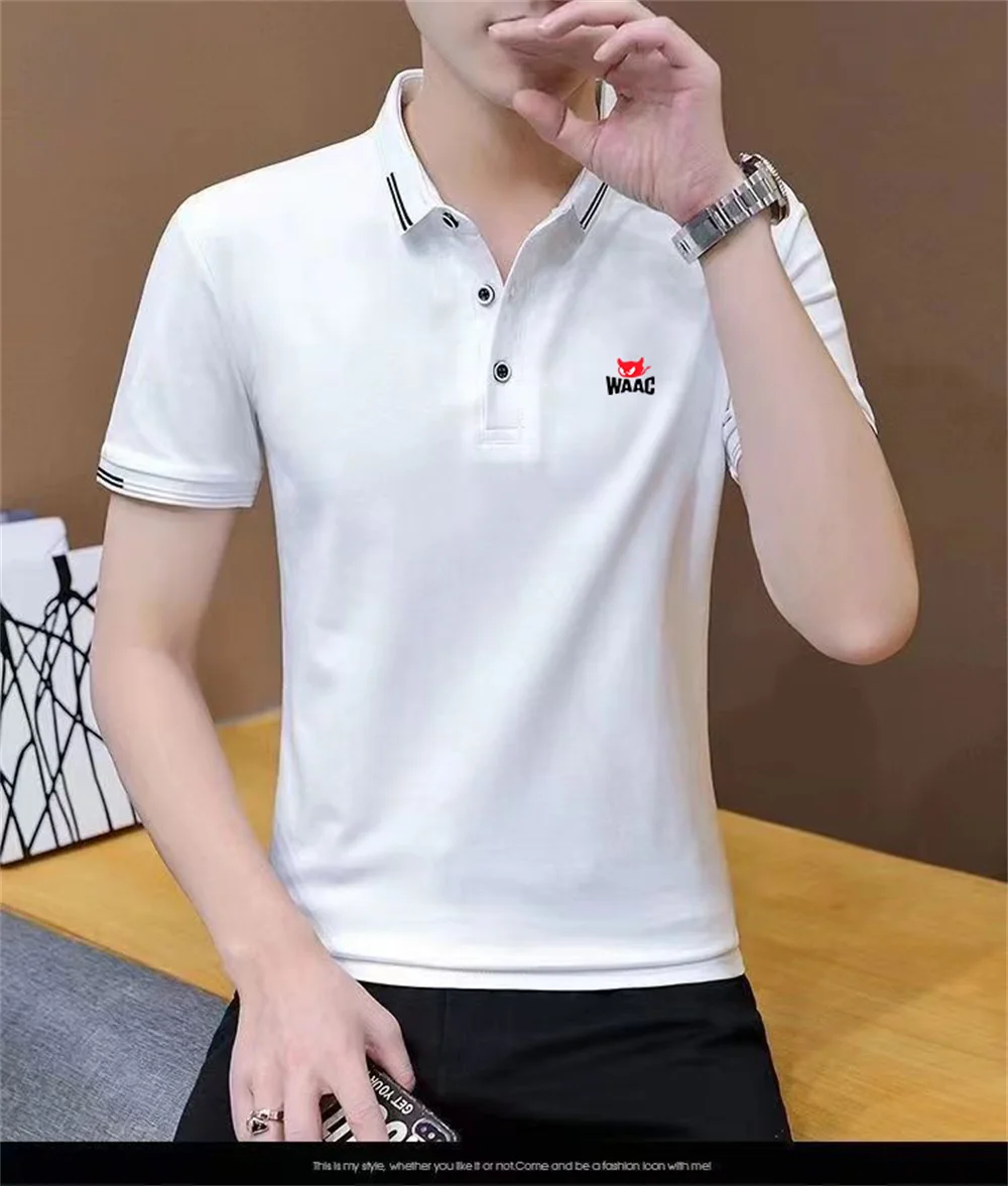 

Рубашка-поло мужская с коротким рукавом, из чистого хлопка