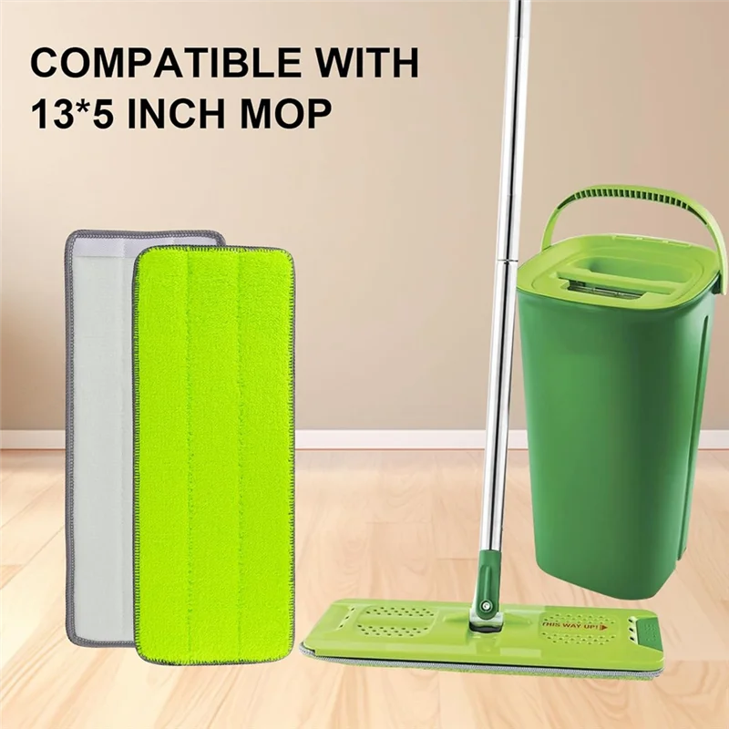 Фото M12K-12 Pcs Replacement Mop Refills For Libman Rinse 'N Wring Mop For Multi-Surface Floor Washable Microfiber Cloth Mop Head Pad №1