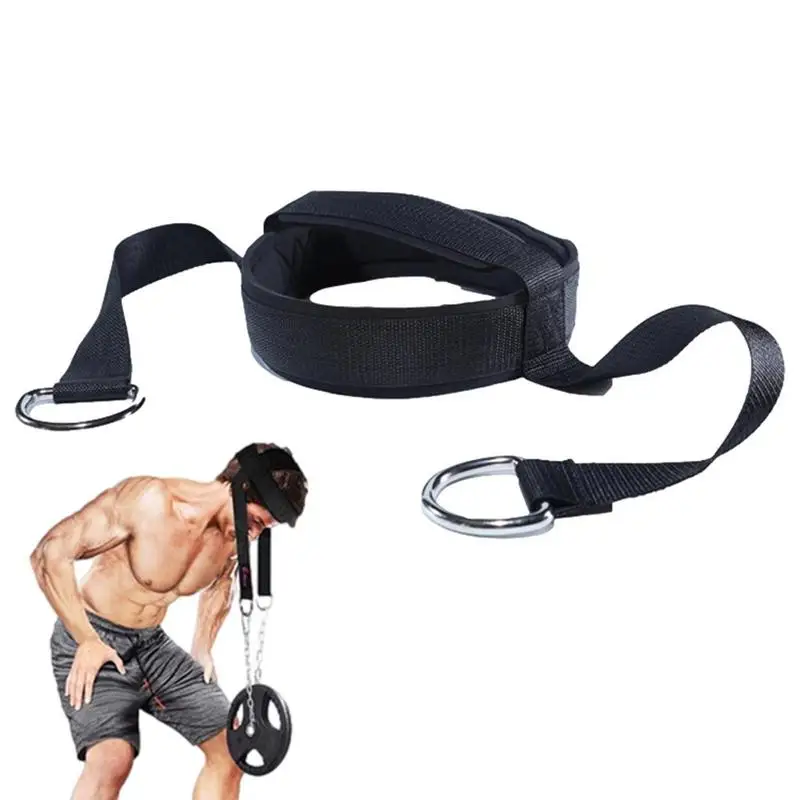 

Neck Exerciser Neck Weight Harness With Steel Chain Adjustable Head And Chin Neoprene Strap Neck Trainer For Home And Gym