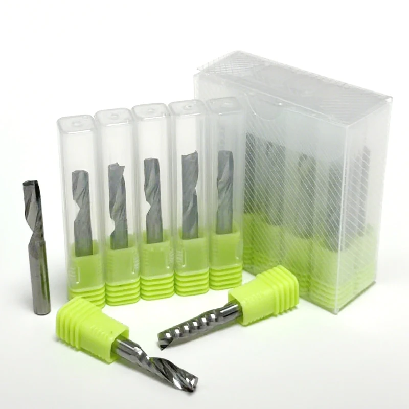 

1 шт., концевая фреза с ЧПУ, качество AAAAA-однофлейтовая спиральная твердосплавная фреза, фреза для акрила/PVC/MDF