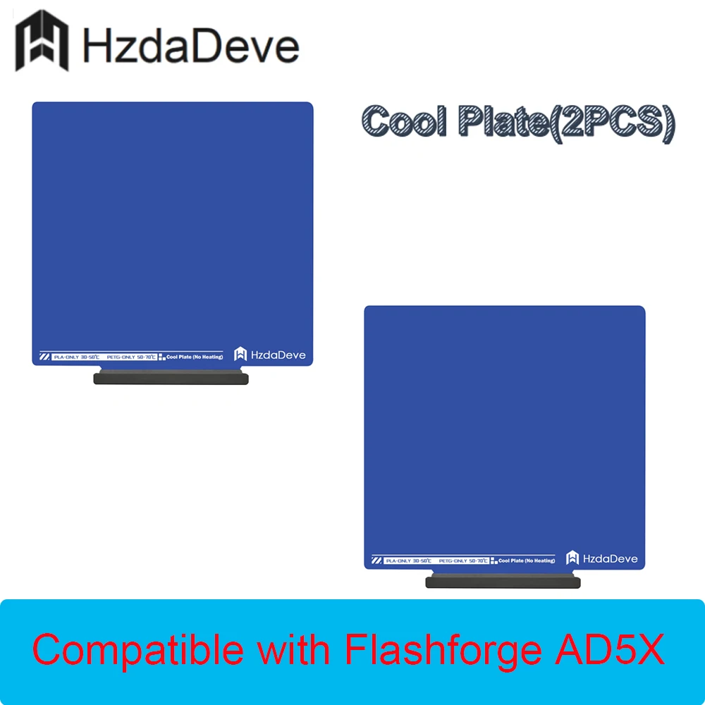 Фото Двусторонняя охлаждающая пластина HzdaDeve Cool Plate/Golden/PEO/PET с ручкой для FLASHFORGE AD5X/5M/5M Pro, низкотемпературная, для холодной печати №4