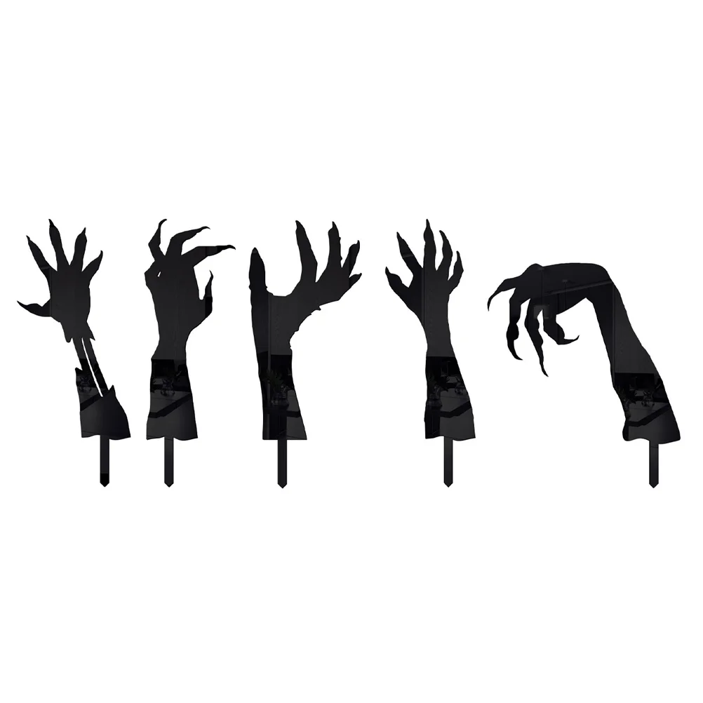 

Yard Stakes Ghost Signs Lawn Hands Decorations Silhouette Stake Hand Sign Garden Outdoor Props Or Treat Trick Scary Decors