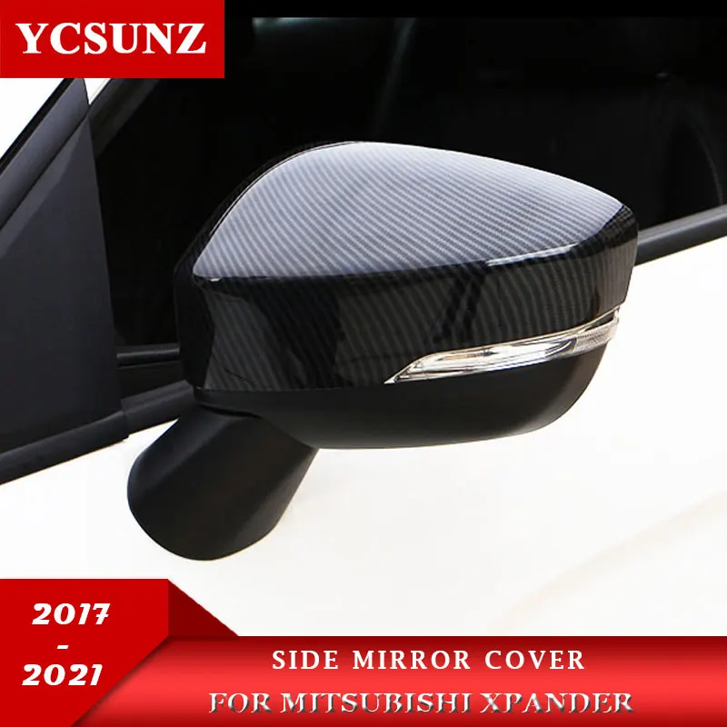 ABS боковое зеркало крышка для mitsubishi xpander 2017 2018 2019 2020 2021 хромированное углеродное волокно цветное зеркальное покрытие автомобильные аксессуары