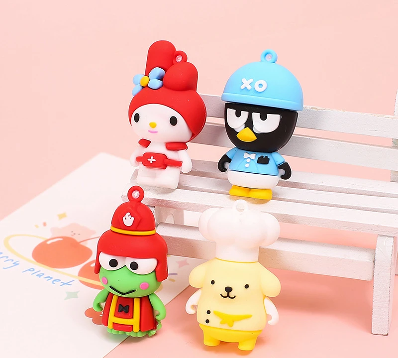 

4 шт./компл. аниме милая кавайная цепочка для ключей, брелок для ключей с изображением персонажа из мультфильма, кошки, экшн-фигурки, игрушки, ...