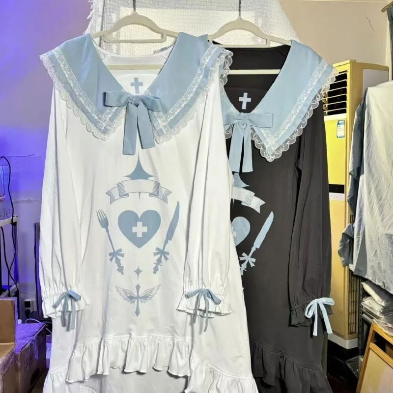 Японский дизайн Two Yuan юбка с длинными рукавами осеннее новое платье