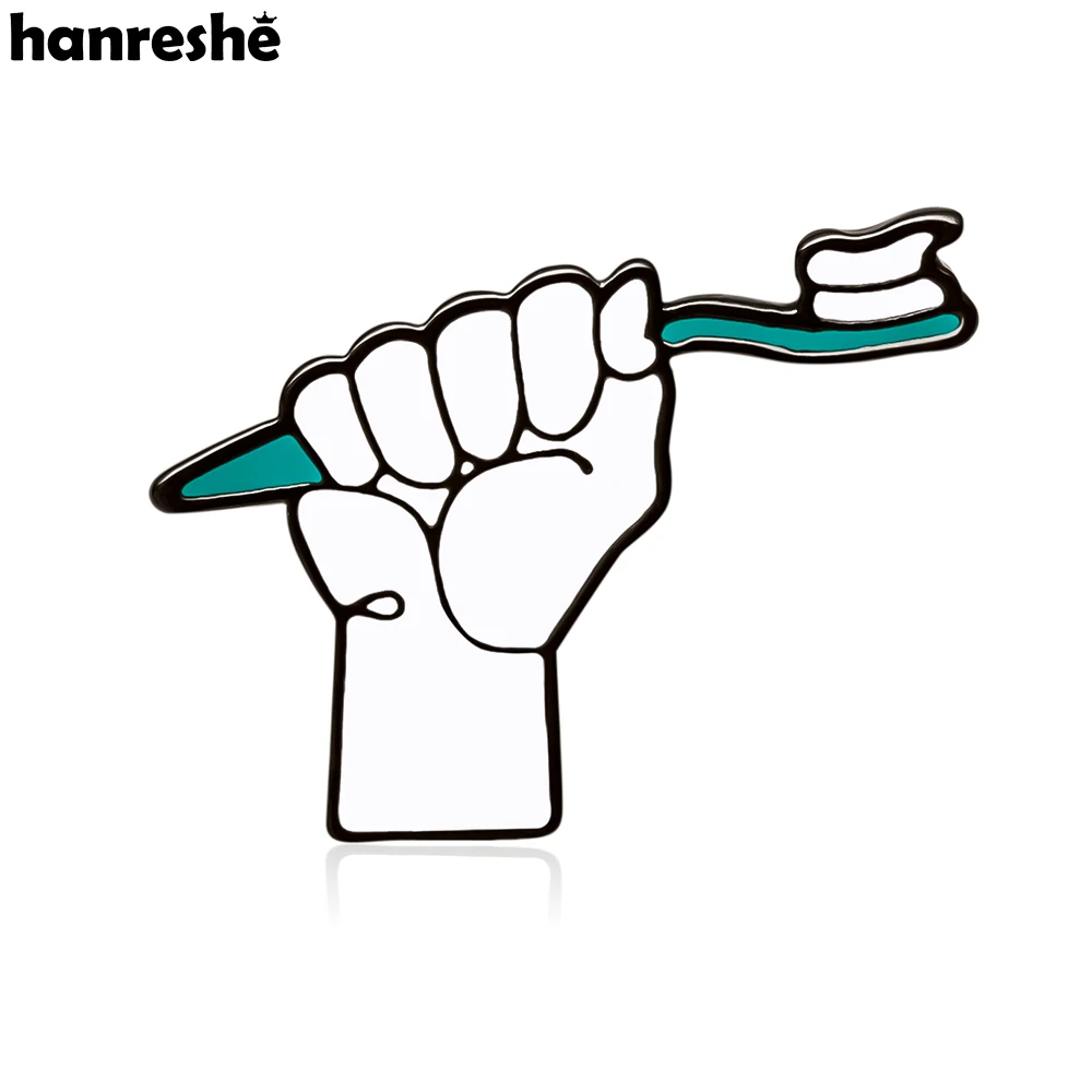 

Hanreshe Creative Toothbrush Brushing Teeth Enamel Pin Dental Oral Care Brooch Lapel Backpack Badge Medical Jewelry for Dentist