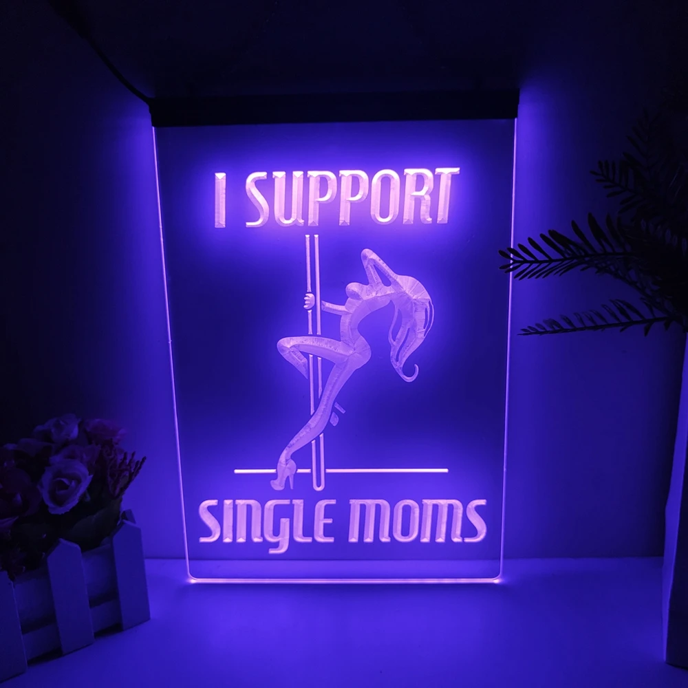 Экзотическая светодиодсветодиодный неоновая вывеска для танцев Поддержка