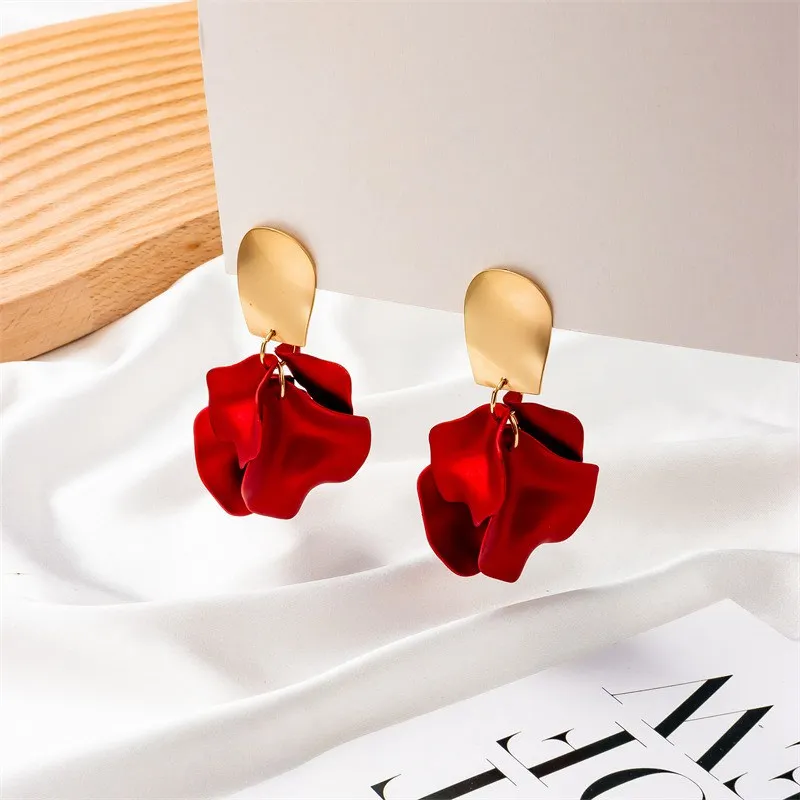 

Simple Style Accessories Big Flower Geometric New Sight Gift Stud Earrings