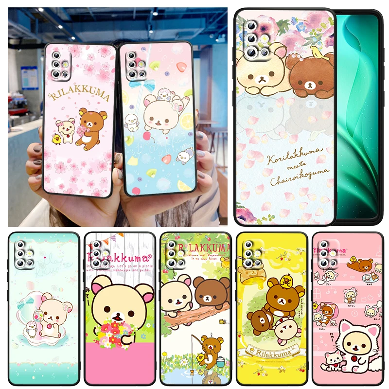 

Cute Rilakkuma Doll Cartoon For Samsung A73 A53 A33 A03S A22 A72 A52 A32 A02 S A12 A42 A51 A91 A81 A71 A41 A32 A21 Phone Case