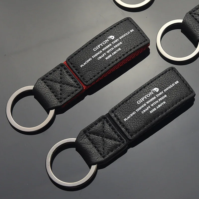

1pcs PU Leather Keychain Business Gift Leather Key Chain Car Auto Key Strap Waist Wallet KeyChains Keyrings Accessories