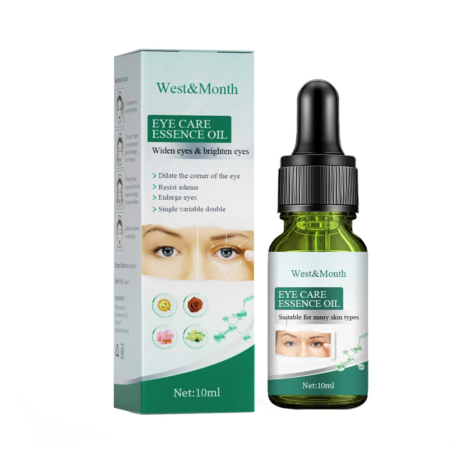 

Double Eyelids Big Eye Eye Care Essence Oil Enlarge Eyes Dilate The Corner Of The Eyes Lift Eyes Styling Shaping Tools 10ml
