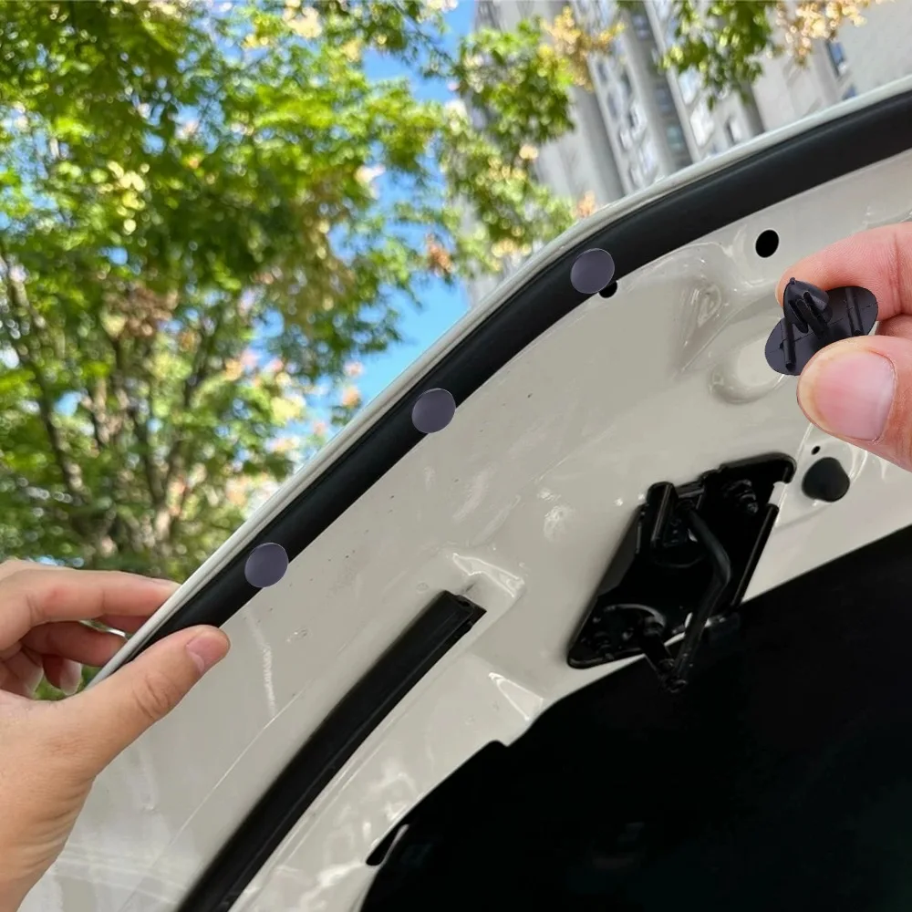Фото Зажим для изоляции капота автомобиля для Toyota 90467-09050, изоляция двигателя, хлопковая черная пластиковая пряжка, сменный крепежный зажим №3