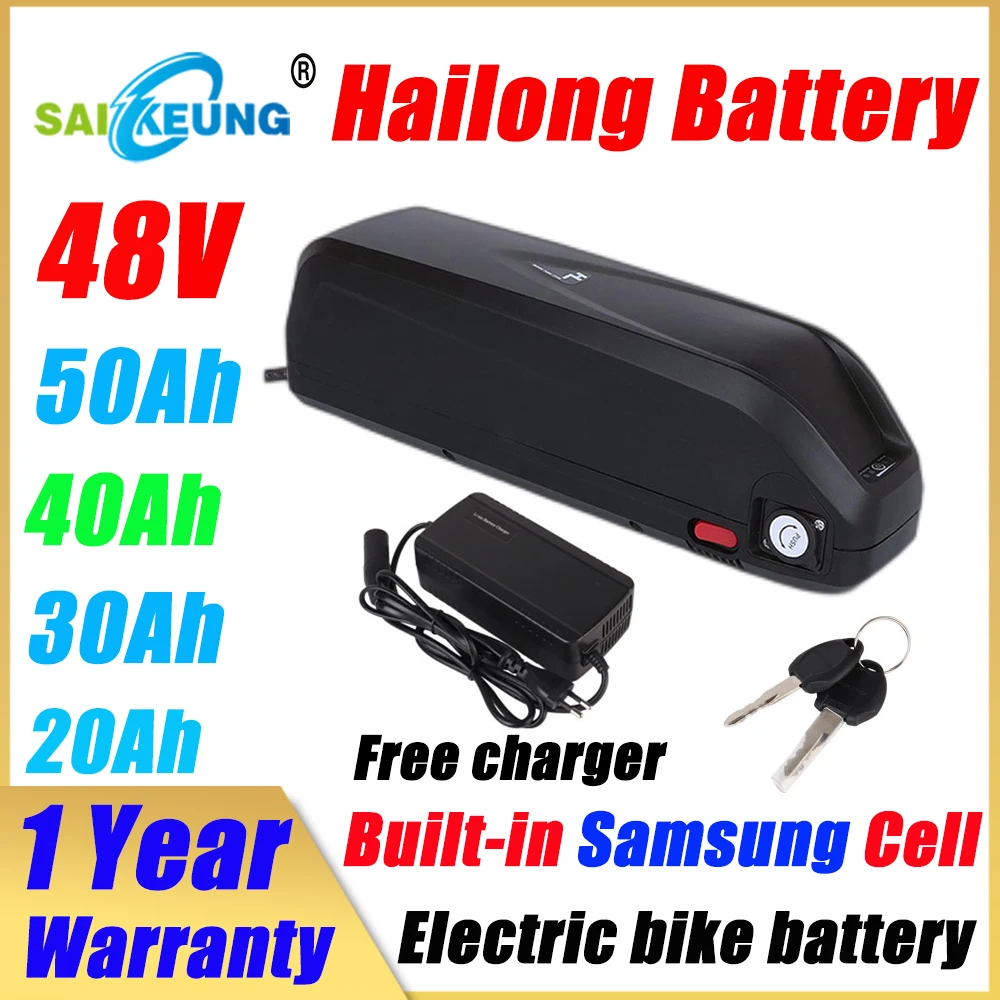 

Hailong Electric Bike Battery 48v 20ah 15ah 20ah 30ah 40ah 50ah Bafang 500w 1000W 2000W E Bike Accu 13s5p Lithium Ion Battery