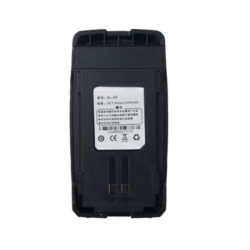 Фото Аккумулятор BL-6R для двусторонней радиосвязи Baofeng UV-6R Ham, оригинальные аксессуары, запасной аккумулятор 2200 мАч №2