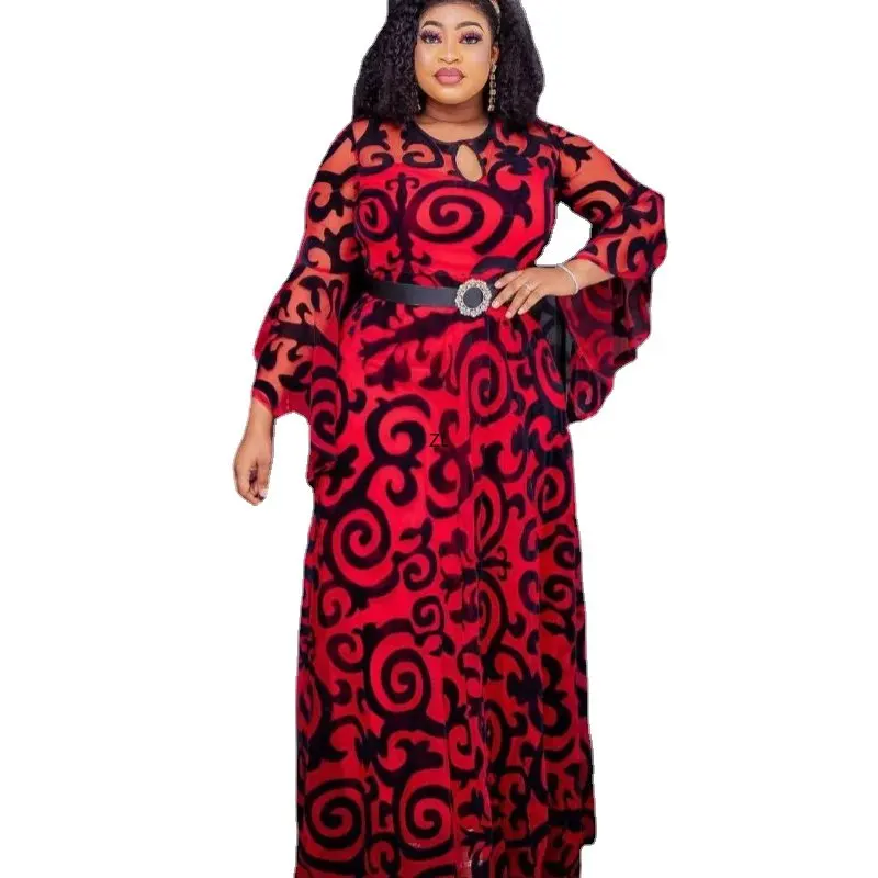 

Женское платье в африканском стиле, новинка 2023, Модные свадебные платья Дашики, Анкара, элегантное шифоновое платье макси в турецком мусульманском стиле